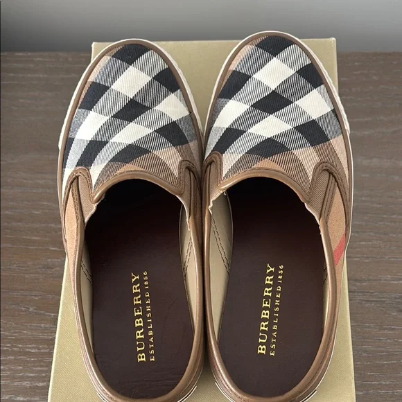 Burberry Brown and Black Mules - Picture 3 of 8